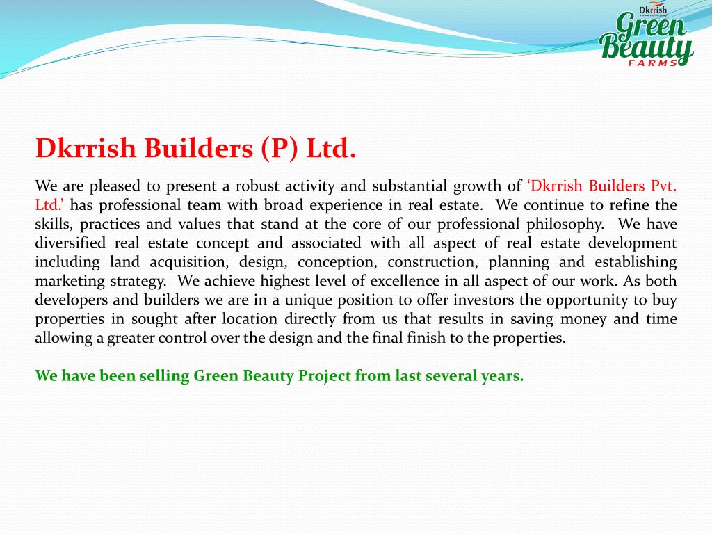 PPT TO GREEN BEAUTY FARMS PowerPoint Presentation, free