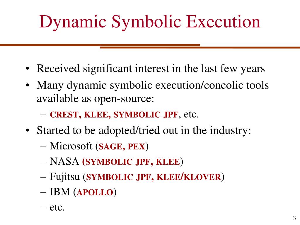 PPT Dynamic Symbolic Execution PowerPoint Presentation, free download
