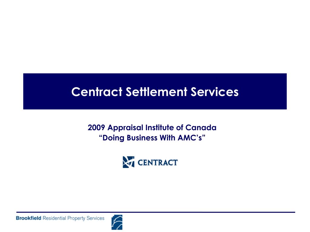 PPT Centract Settlement Services PowerPoint Presentation, free