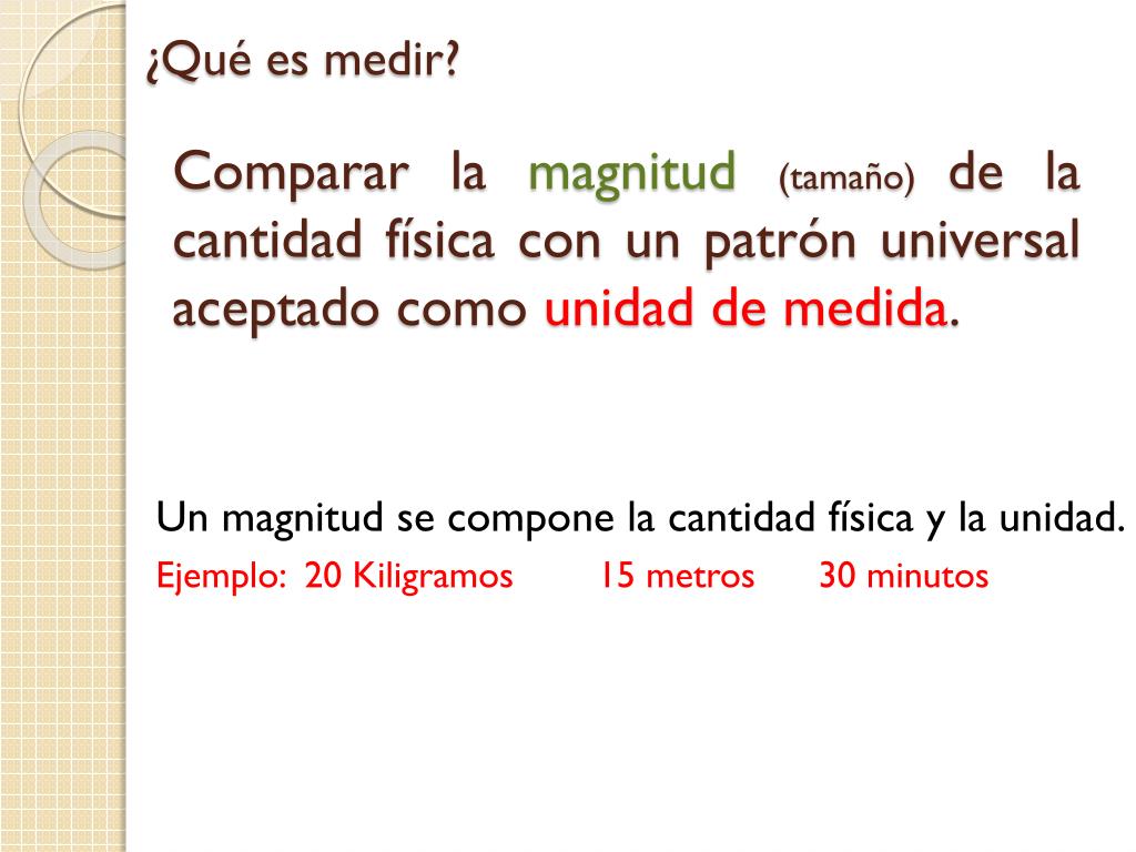 Ejemplos De Magnitudes Fisicas Y Su Medicion Opciones de Ejemplo