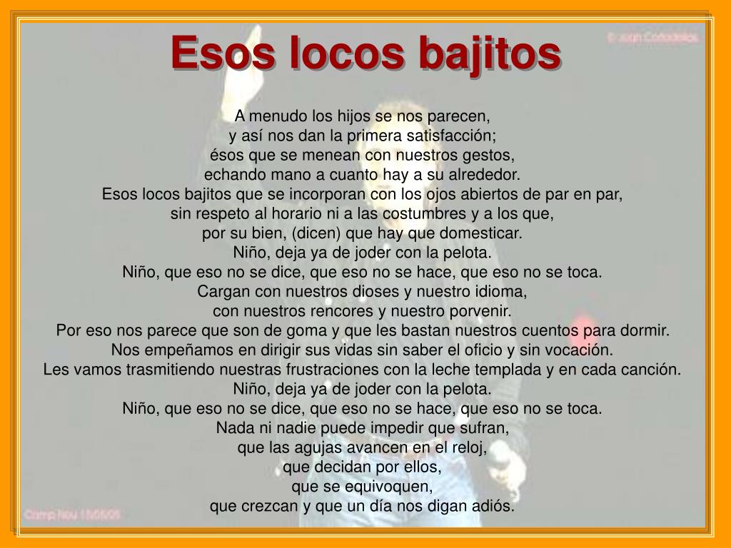 paracaídas ligeramente Toro a menudo los hijos se nos parecen letra