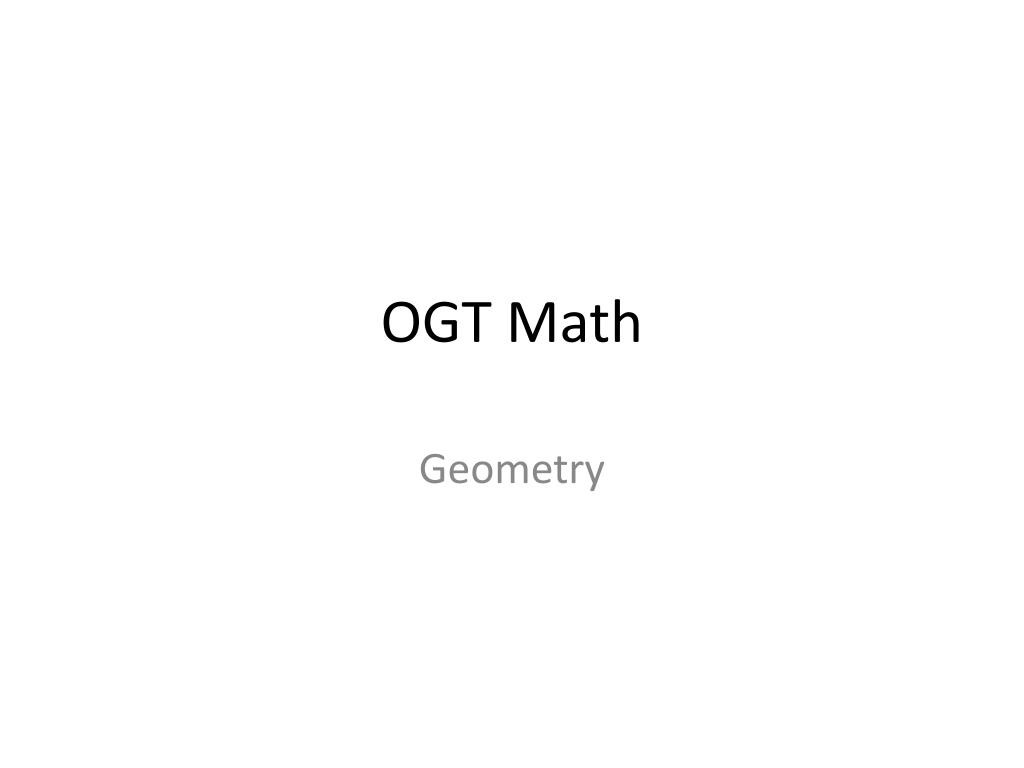 PPT OGT Math PowerPoint Presentation, free download ID4870084