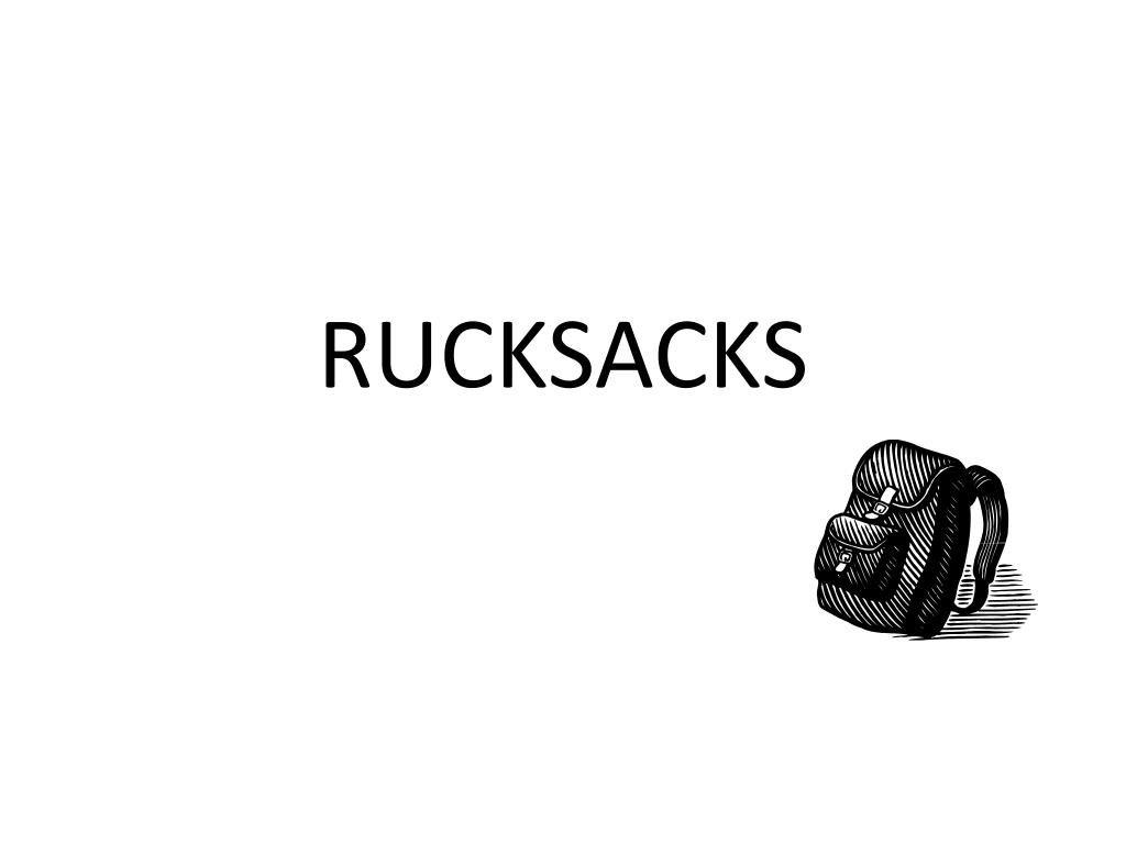 PPT RUCKSACKS PowerPoint Presentation, free download ID4872908