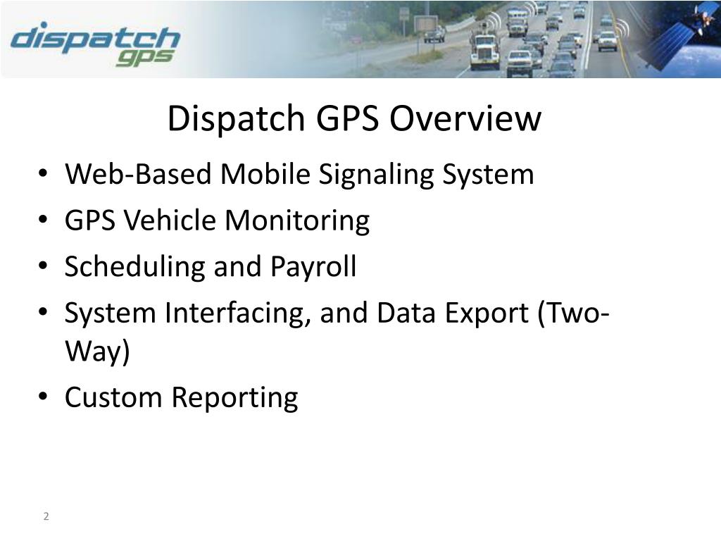 PPT Dispatch GPS Fleet Tracking for the Future PowerPoint