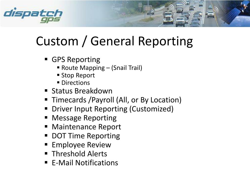 PPT Dispatch GPS Fleet Tracking for the Future PowerPoint