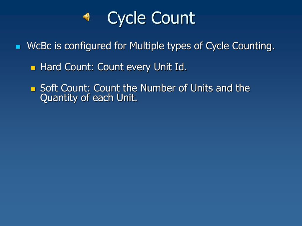 PPT Cycle Count PowerPoint Presentation, free download ID4874813