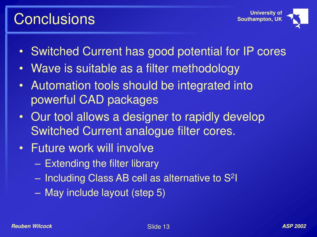 PPT Analogue Filter IP Cores for Design Reuse PowerPoint Presentation