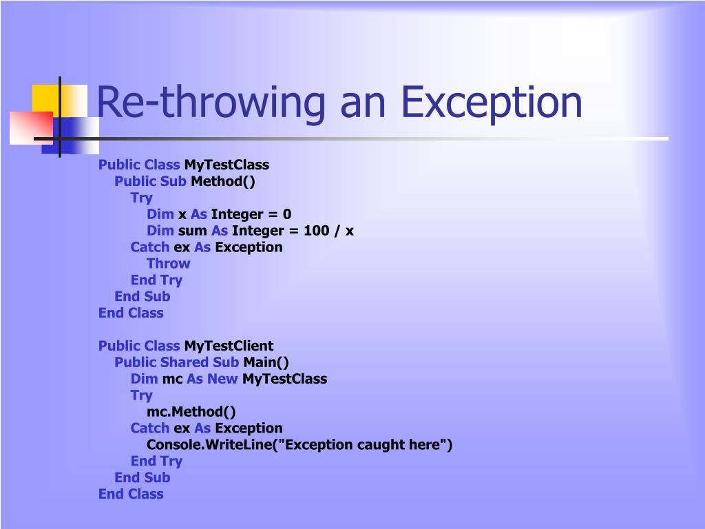 PPT EXCEPTION HANDLING IN PowerPoint Presentation, free download
