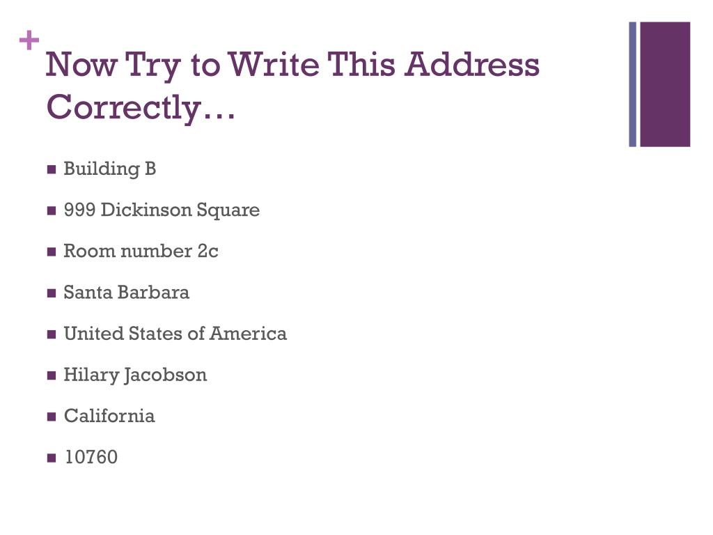 PPT How to write an address PowerPoint Presentation, free download