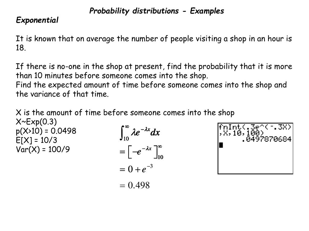 PPT Probability distributions Examples Discrete Uniform PowerPoint