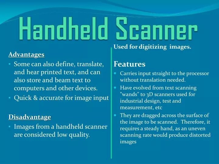 PPT Handheld Scanner PowerPoint Presentation, free download ID4886830