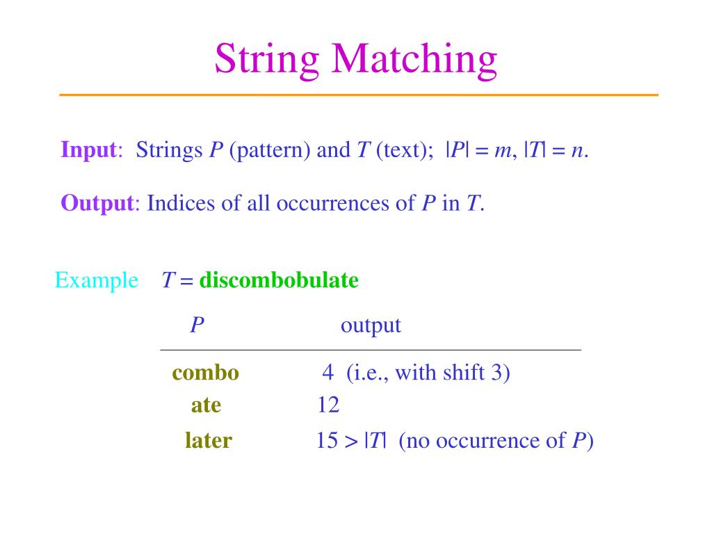 PPT String Matching PowerPoint Presentation, free download ID4887952