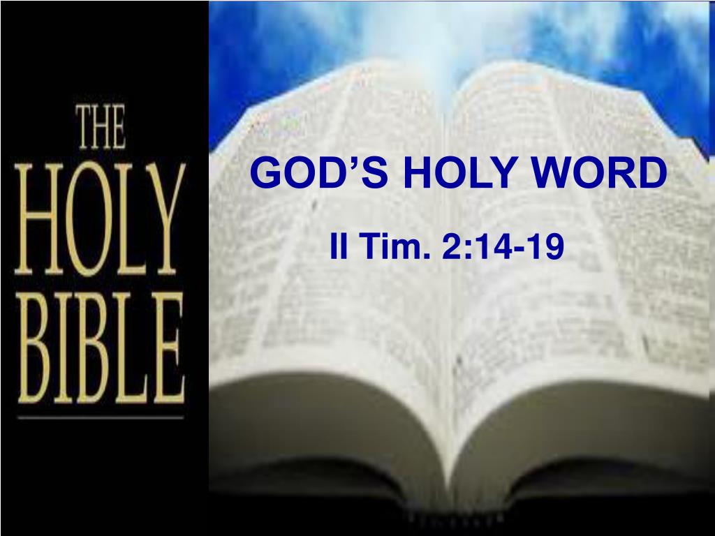 PPT GOD’S HOLY WORD PowerPoint Presentation, free download ID4888048