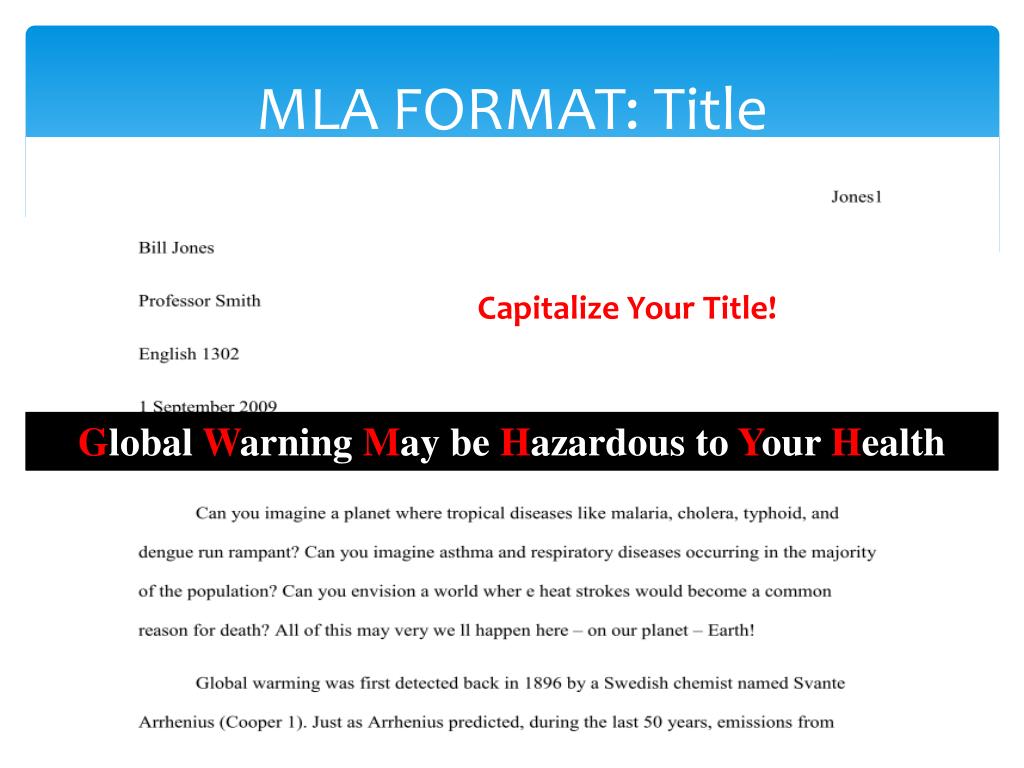 PPT MLA FORMAT PowerPoint Presentation, free download ID4889724