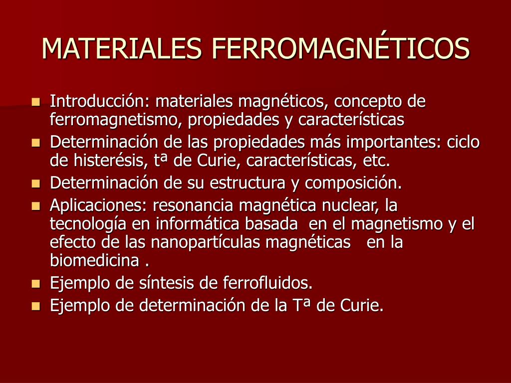 PPT MATERIALES FERROMAGNÃ‰TICOS PowerPoint Presentation ID4894788