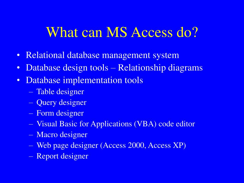 PPT Database Management Using Microsoft Access PowerPoint Presentation ID4898293