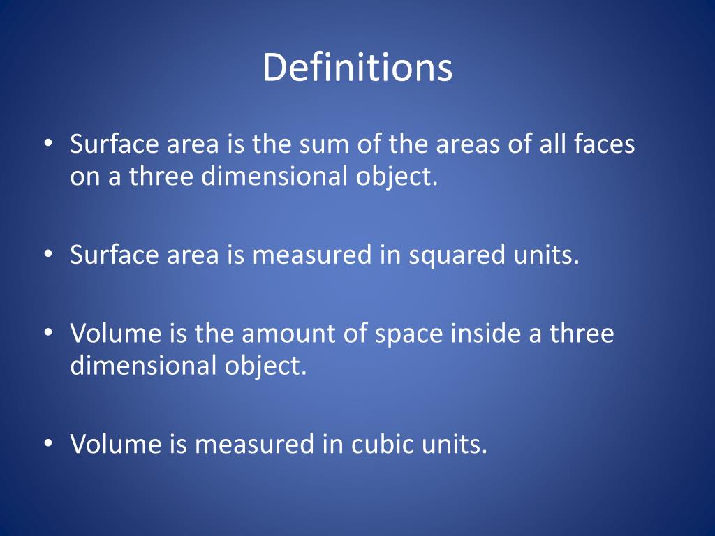 PPT Surface Area and Volume PowerPoint Presentation, free download