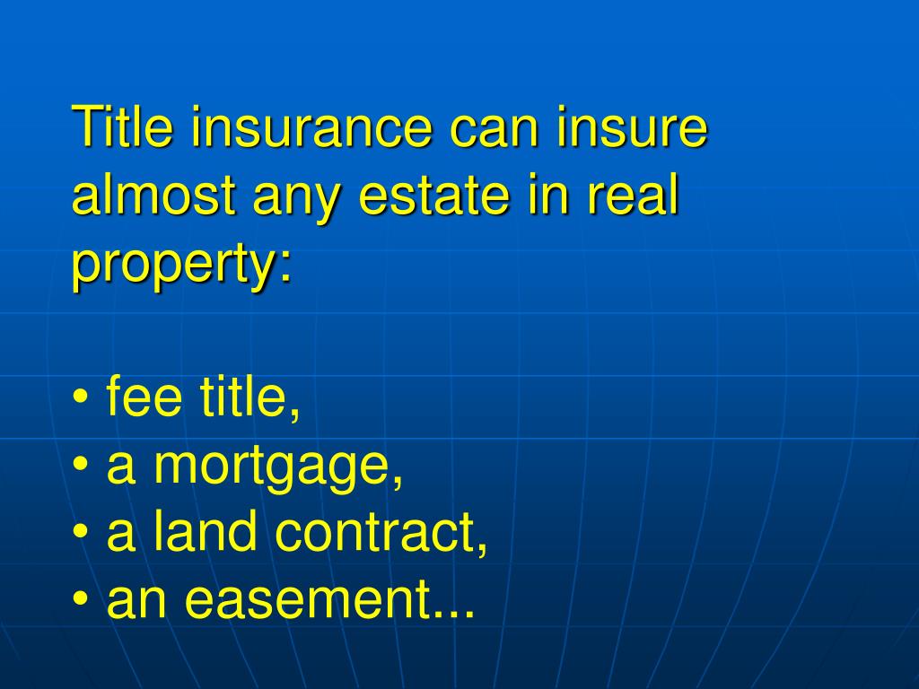 PPT Title Insurance for Real Estate Professionals PowerPoint