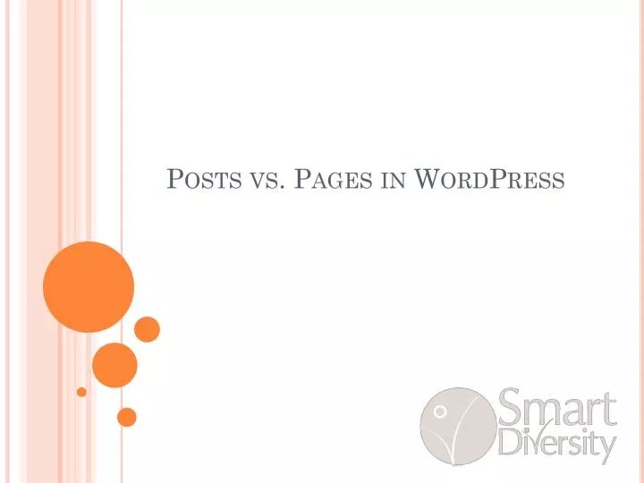 PPT Posts vs. Pages in WordPress PowerPoint Presentation, free