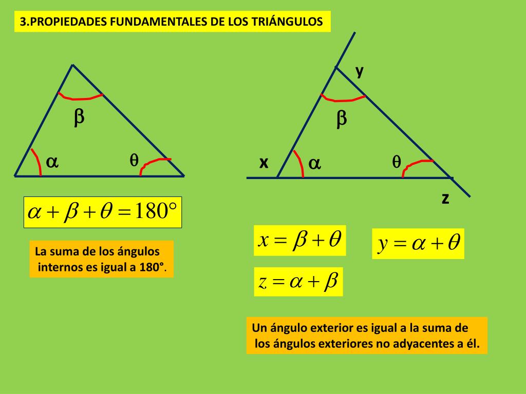 PPT CLASIFICACIÓN Y PROPIEDADES DE LOS TRIÁNGULOS PowerPoint