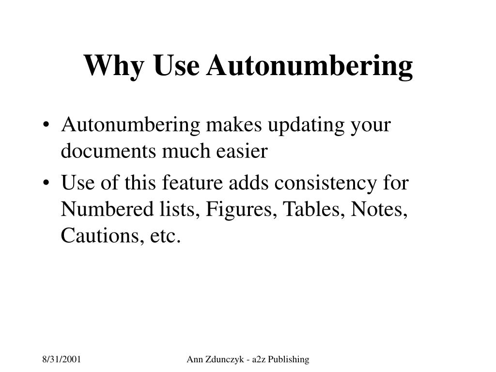 PPT Auto Numbering PowerPoint Presentation, free download ID4932661