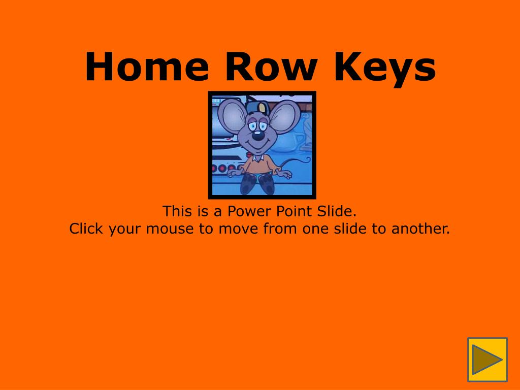 PPT Home Row Keys PowerPoint Presentation, free download ID4936864