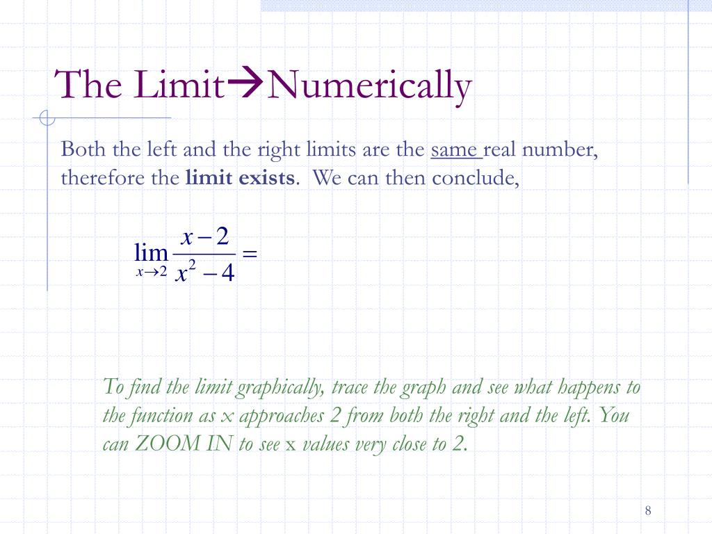 PPT Finding Limits Graphically & Numerically PowerPoint Presentation