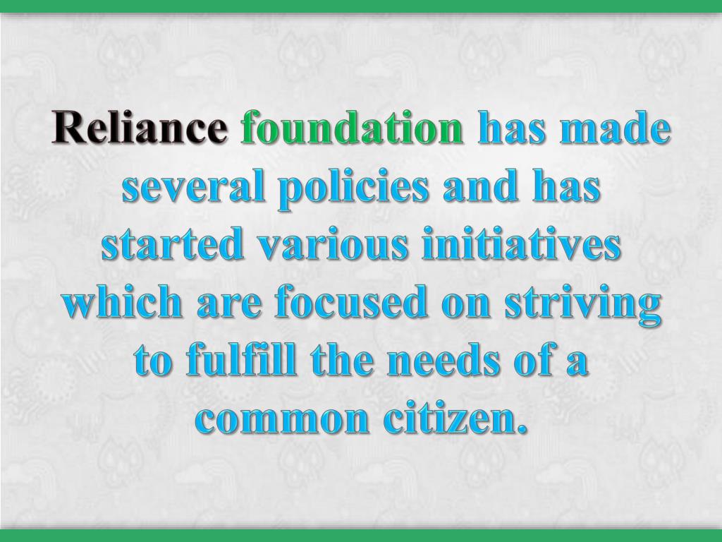 PPT Why Reliance is amongst the best CSR foundations in India PowerPoint Presentation ID4944261