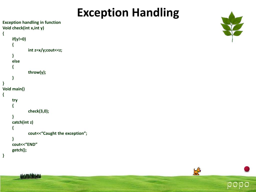 PPT Exception Handling PowerPoint Presentation, free download ID