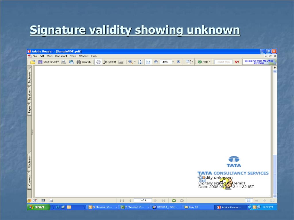 PPT DIGITALLY SIGNED FORM 16 Signature Validation Process Document