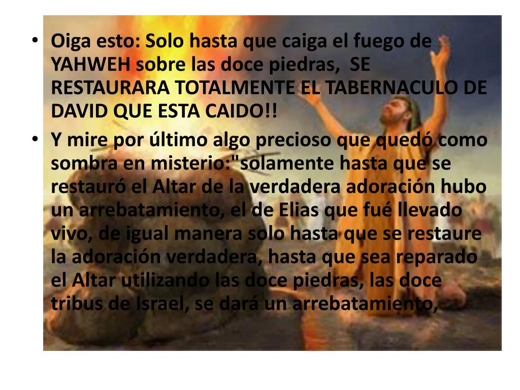 PPT RESTAURANDO EL ALTAR DE LA VERDADERA ADORACION 1ª. DE REYES 18