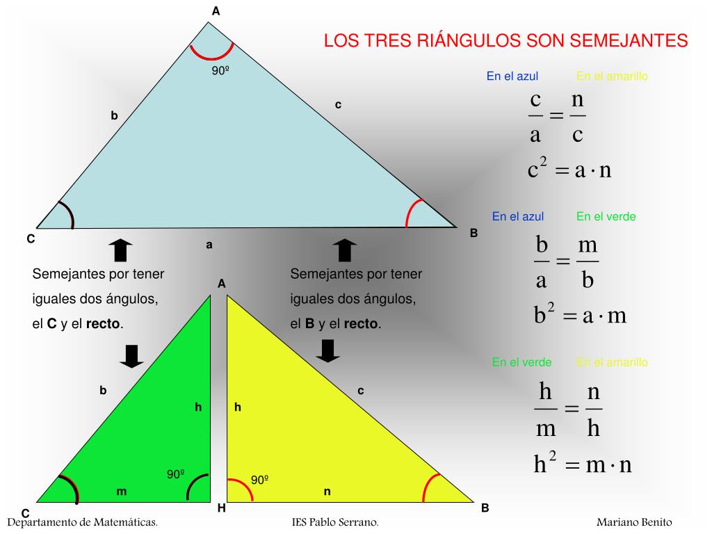 PPT TEOREMA DE LA ALTURA TEOREMA DEL CATETO PowerPoint