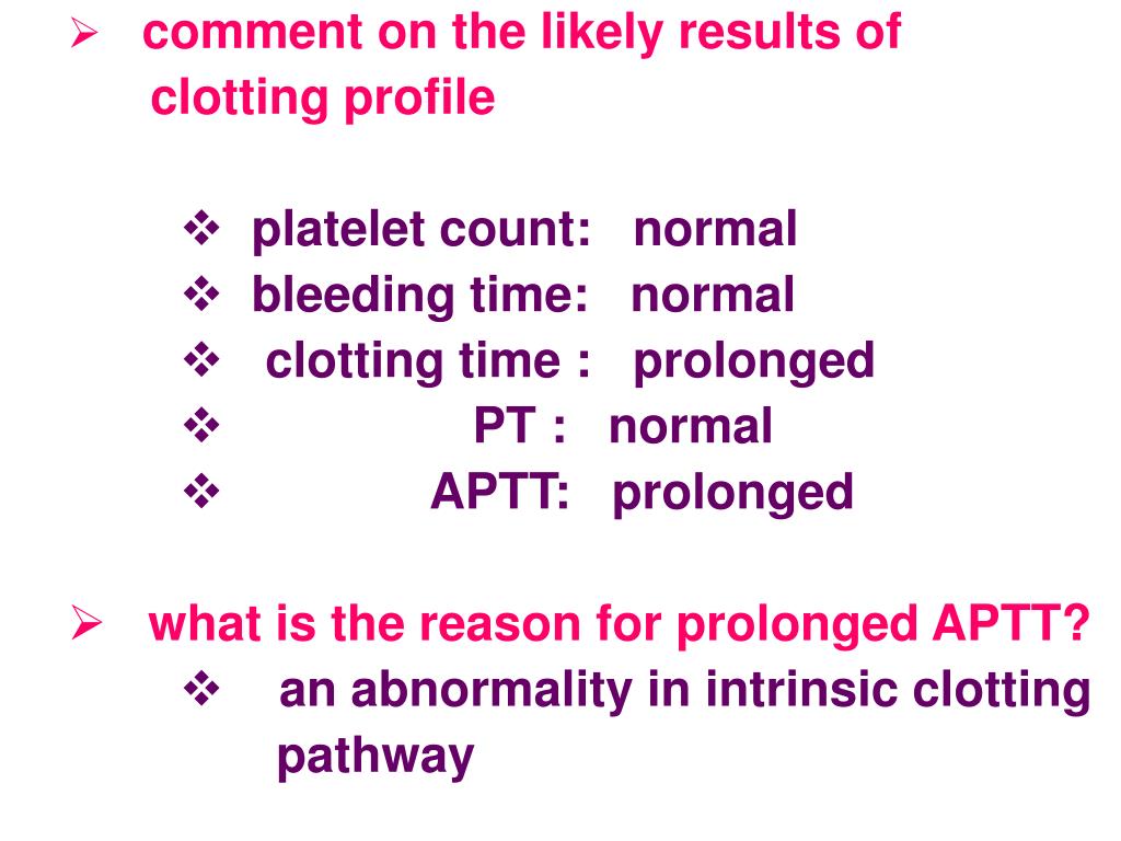 PPT Interactive Session on Clotting Profile PowerPoint Presentation