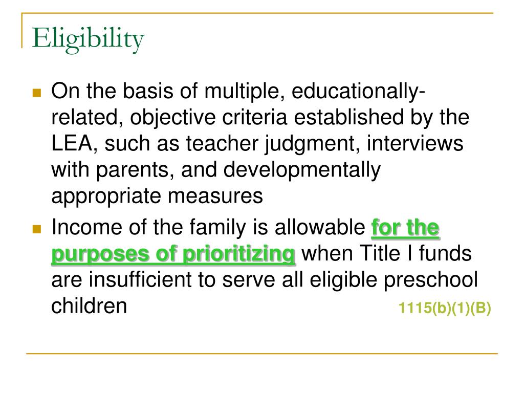 PPT Title I Preschool PowerPoint Presentation, free download ID4960364