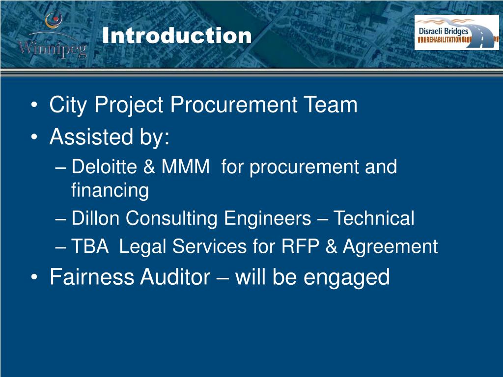 PPT Disraeli Bridges Rehabilitation Project PowerPoint Presentation