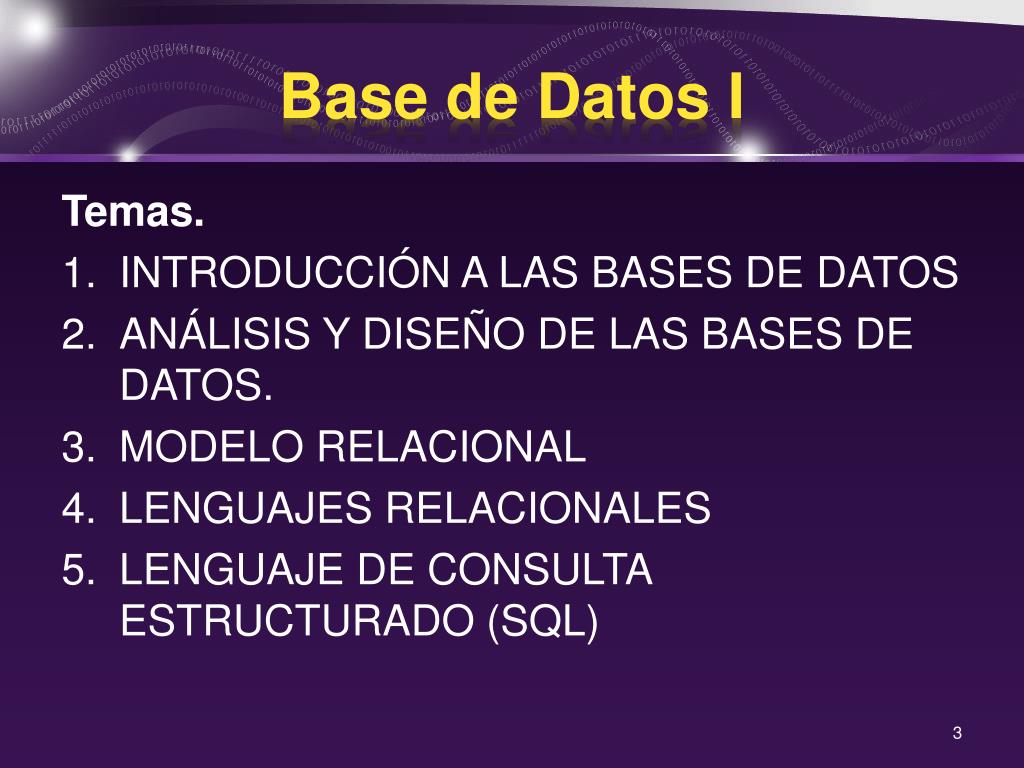 PPT Base de Datos I PowerPoint Presentation, free download ID4963813