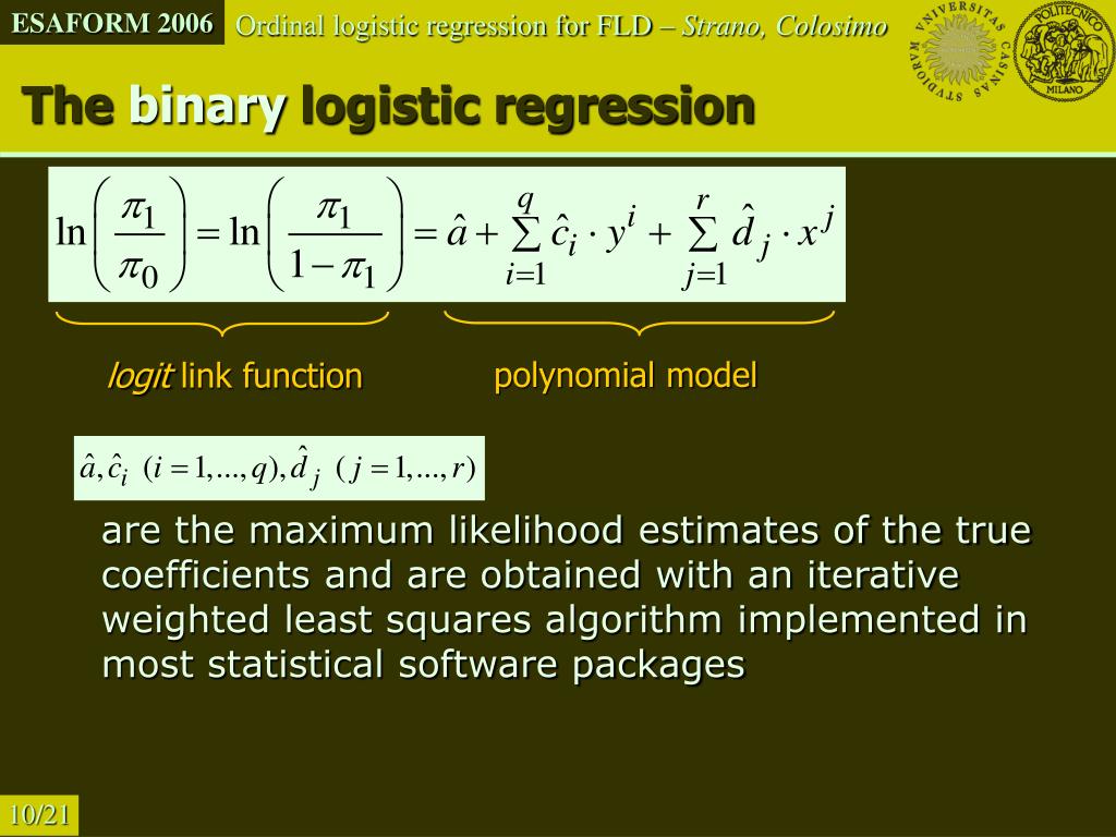PPT Ordinal Logistic Regression Analysis for Statistical