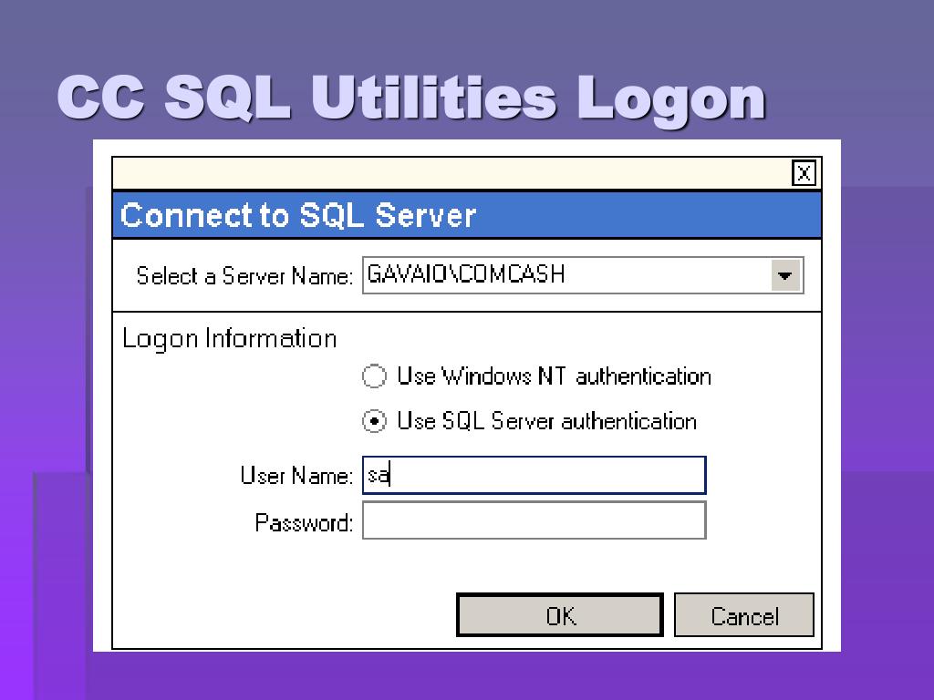 PPT CC SQL Utilities PowerPoint Presentation, free download ID4966106