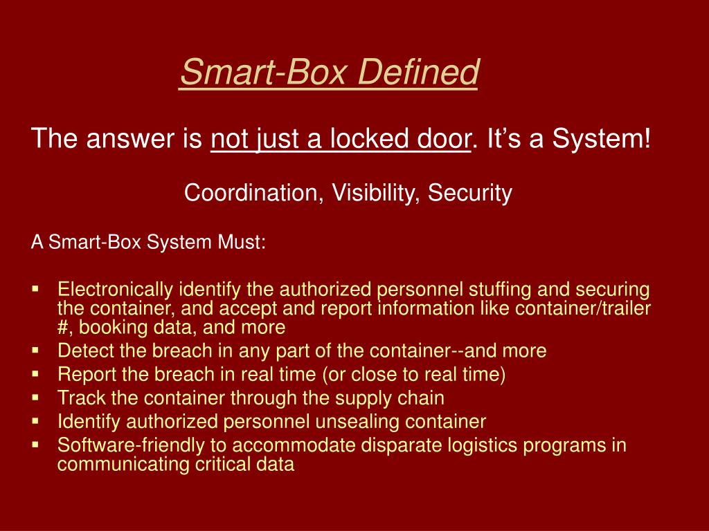PPT The Smart Box SCSS PowerPoint Presentation, free download ID