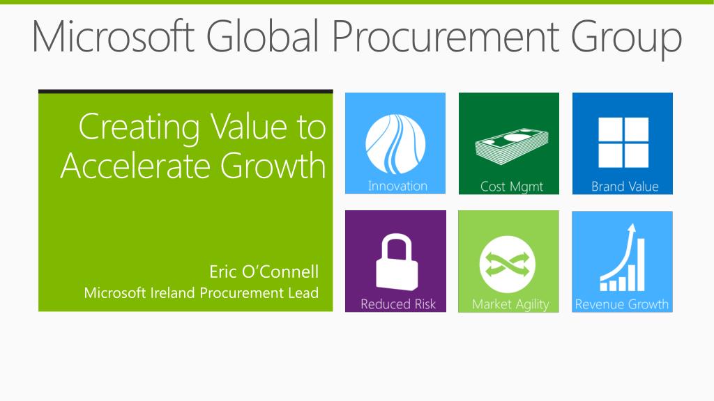 PPT Microsoft Global Procurement Group PowerPoint Presentation, free