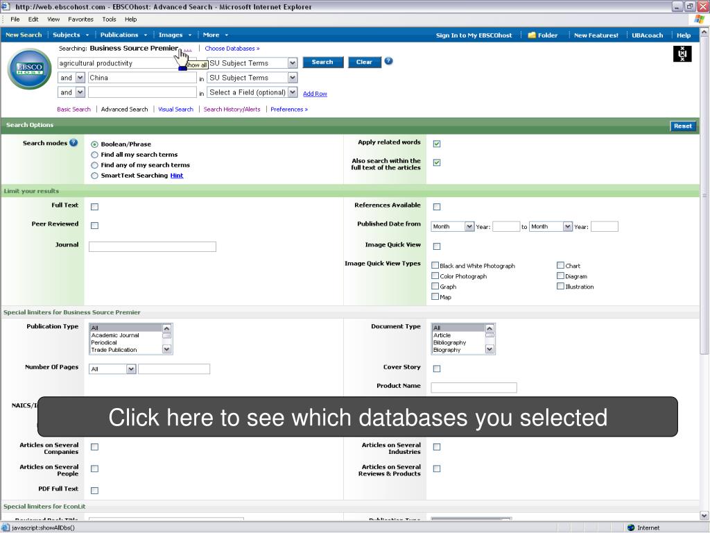 PPT Business Source Premier (BSP) PowerPoint Presentation, free