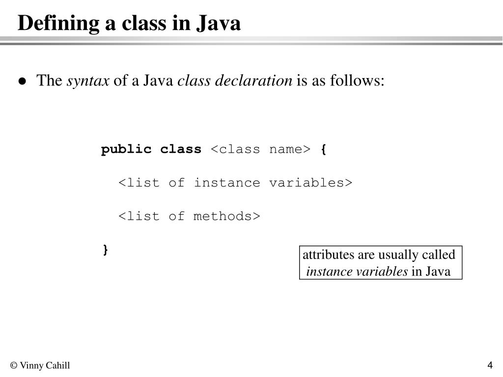 PPT Classes in Java PowerPoint Presentation, free download ID4996496