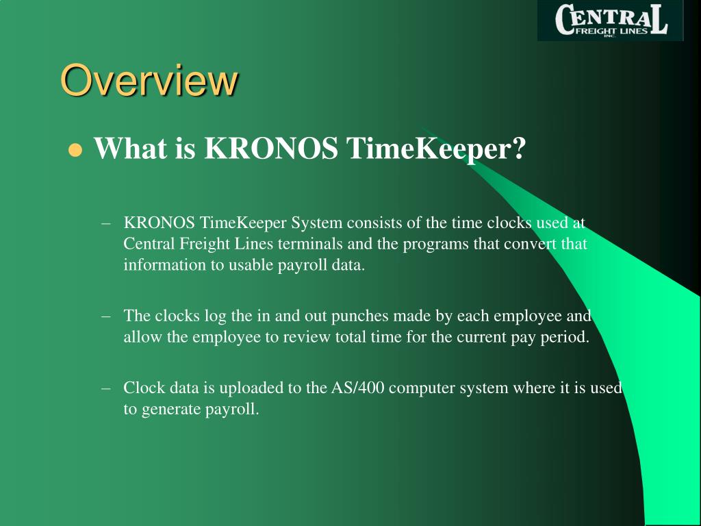 PPT KRONOS TimeKeeper PowerPoint Presentation, free download ID4996534