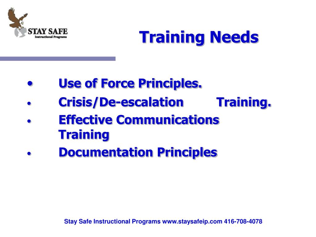 PPT Use of Force Training Needs & Deliveries PowerPoint