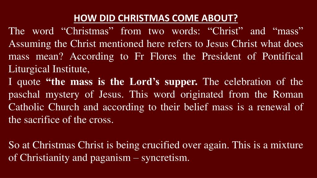PPT Should a follower of Yeshua celebrate Christmas? PowerPoint