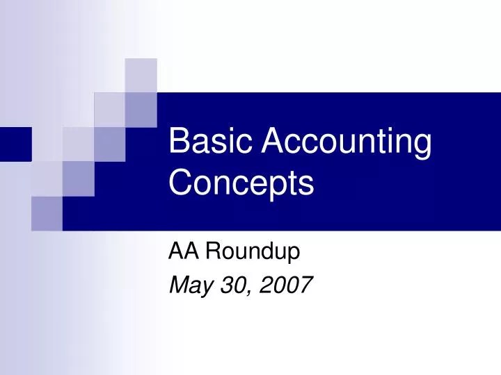 PPT Basic Accounting Concepts PowerPoint Presentation, free download
