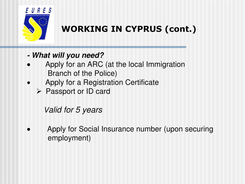 PPT LIVING AND WORKING IN CYPRUS PowerPoint Presentation, free