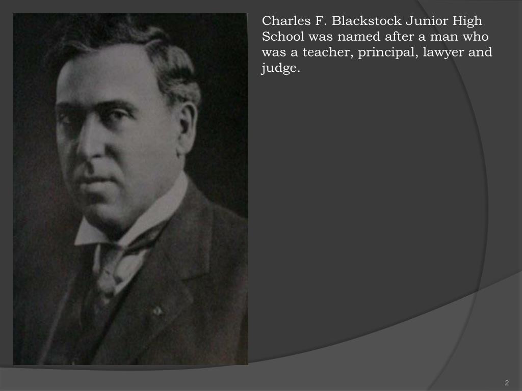 PPT Charles F. Blackstock Junior High School PowerPoint Presentation