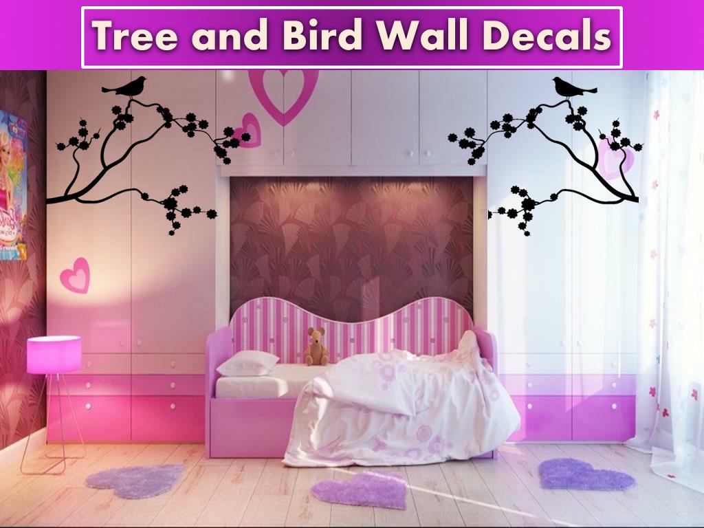PPT Tree and Bird Wall Decals PowerPoint Presentation, free download