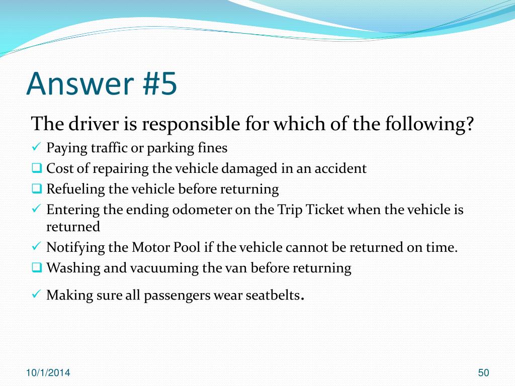 PPT Motor Pool Policies and Procedures PowerPoint Presentation, free download ID5007952